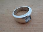 zilveren ring MEXX met licht blauwe steen [402], Sieraden, Tassen en Uiterlijk, 17 tot 18, Dame, Zo goed als nieuw, Zilver