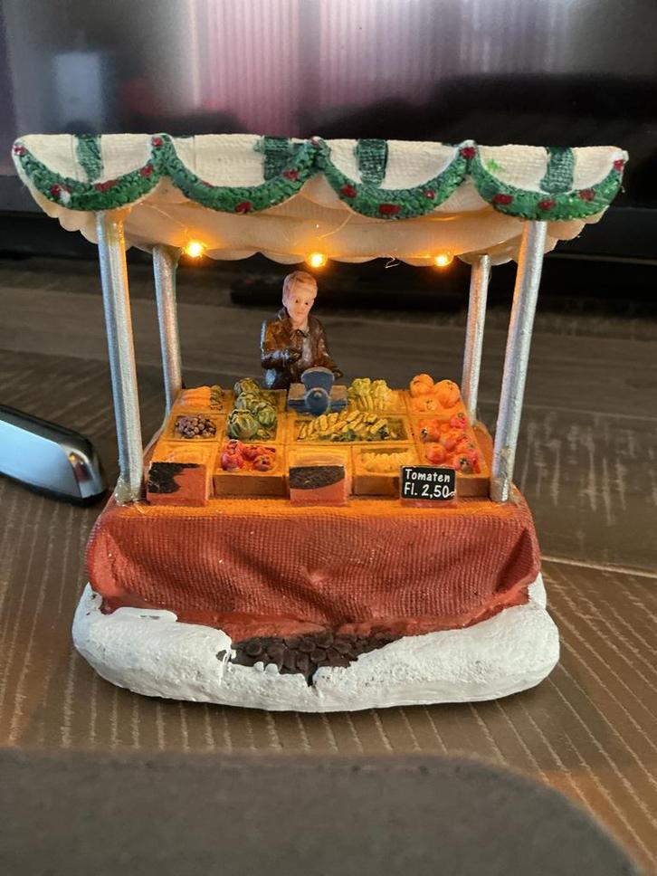 Typisch hollands groenten kraam aanv kerstdorp, Diversen, Kerst, Gebruikt, Ophalen of Verzenden