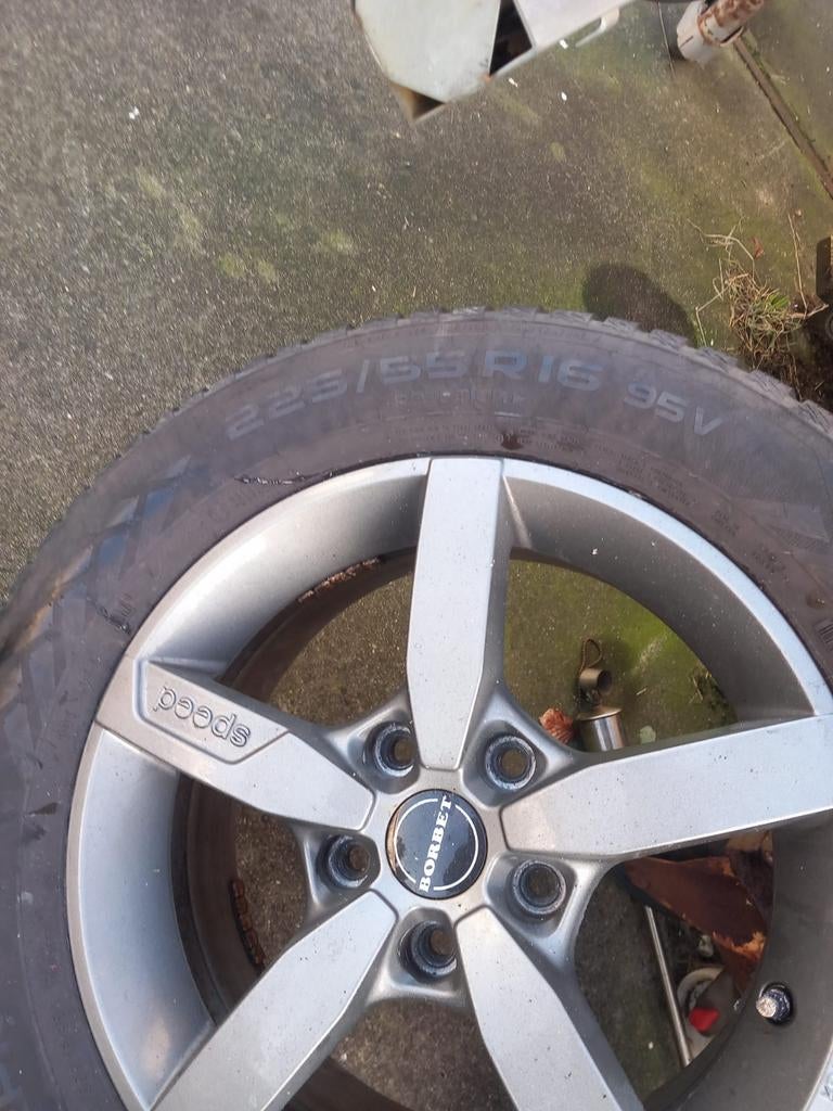 Borbet Speed 225/55R16 95V Velg mazda 3 cx3 xc5, Ophalen of Verzenden, Gebruikt
