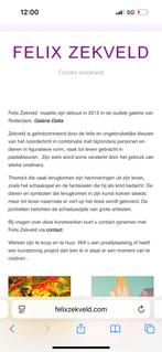 Kunstwerken van Felix Zekveld - Rotterdamse Kunstenaar te Ko, Ophalen of Verzenden