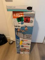 Zwembad bestway 3,05 m. Met afdekzijl en sterke pomp, Ophalen, Minder dan 80 cm, Rond, Opzetzwembad