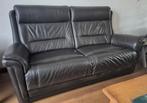 Compleet lederen bankstel, 2-zits bank, 2 relaxfauteuils, Huis en Inrichting, Banken | Bankstellen, Ophalen, Gebruikt, 150 tot 200 cm