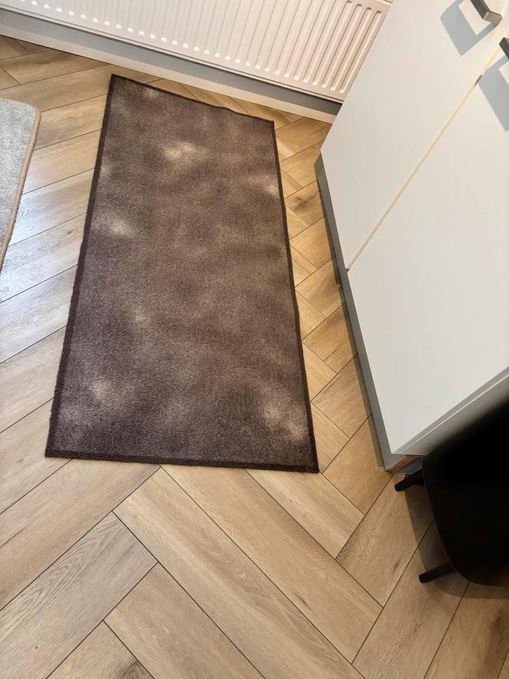 Bruin vloerkleed - Gebruikt, Huis en Inrichting, Stoffering | Tapijten en Kleden, Gebruikt, 50 tot 100 cm, 100 tot 150 cm, Rechthoekig