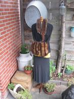 Paspop Met Nertsen Bekleed  / Mof + Sjaal, Antiek en Kunst, Antiek | Kleding en Accessoires, Ophalen