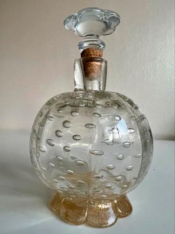 Vintage Murano Ercole Barovier~Toso Pompoen Karaf Stop Goud beschikbaar voor biedingen
