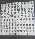 Letter stickers op linnen stickers, Verzenden, Zo goed als nieuw