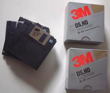 Floppy,s Diskkettes 3M 3.5 inch DS,HD 1.44 aantal stuks 20 beschikbaar voor biedingen