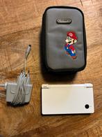 Nintendo DSi Wit + Lader + Carrying case, Met beschermhoes of tas, Dsi, Gebruikt, Ophalen of Verzenden