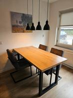 Eikenhouten Eettafel Bandera met 3 Armstoelen, Huis en Inrichting, Tafels | Eettafels, Ophalen, Gebruikt, Eikenhout, 50 tot 100 cm