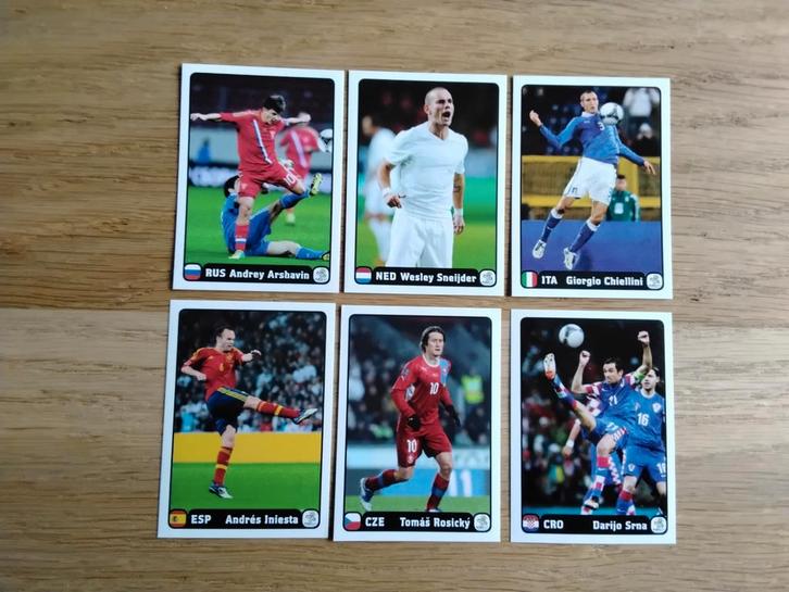 6 panini stickers Euro 2012 Coca-Cola, Verzamelen, Sportartikelen en Voetbal, Zo goed als nieuw, Poster, Plaatje of Sticker, Ophalen of Verzenden