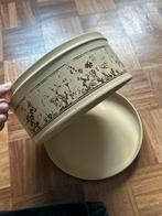 Vintage Brabantia emaille koektrommel – Bayon bloemmotief, Ophalen of Verzenden, Zo goed als nieuw