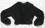 Isla Ibiza zwarte blouse, crop, V-hals, lange ballon mouw, M, Kleding | Dames, Blouses en Tunieken, Maat 38/40 (M), Zwart, Ophalen of Verzenden