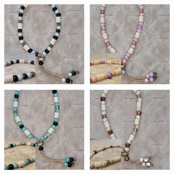 Anti vlooien- en tekenband met EM-X keramieke kralen, Dieren en Toebehoren, Hondenhalsbanden en Penningen, Nieuw, Handgemaakt