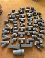 Partij PVC buis moffen bochten | diverse afmetingen | grijs, Ophalen, Afvoer, Pvc, Nieuw