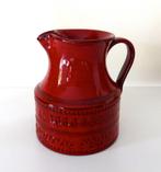 Keramiek vaas kan met oor rood gemêleerd Italy 0544-k, Antiek en Kunst, Antiek | Keramiek en Aardewerk, Ophalen of Verzenden