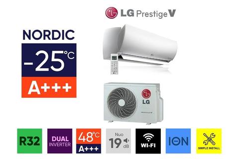 LG PRESTIGE NORDIC  -25  R32  WIFI  A+++  WARMTEPOMP, Witgoed en Apparatuur, Airco's, Nieuw, Koelen en Ontvochtigen, Ventileren