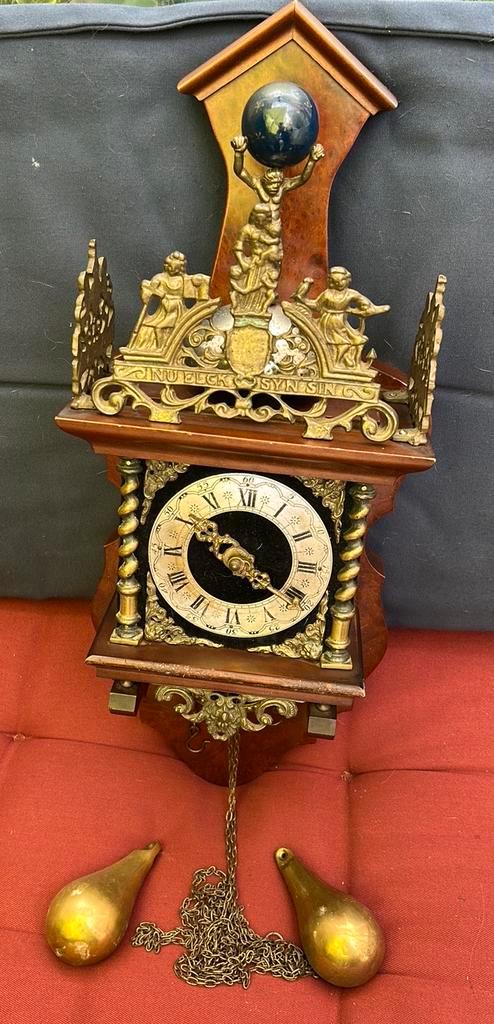 Antieke Zaanse Wandklok, Antiek en Kunst, Antiek | Klokken, Ophalen of Verzenden