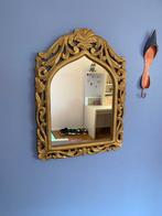 Gouden Spiegel met Sierlijke Lijst 40x55cm, Ophalen, Minder dan 50 cm, Gebruikt, Minder dan 100 cm