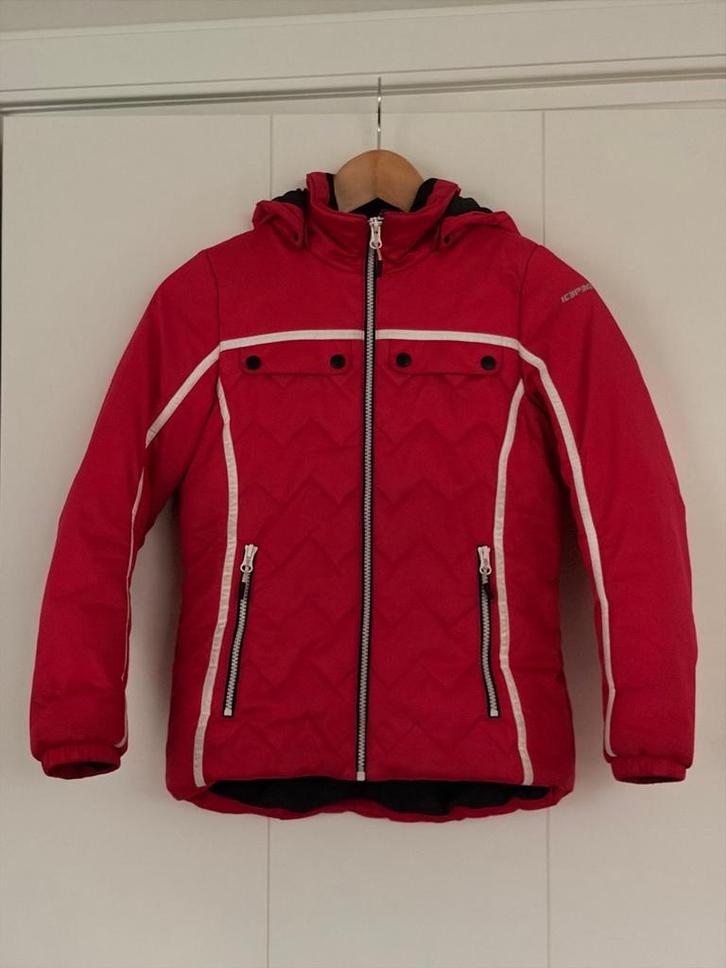 Icepeak skijas rood maat 140, Kinderen en Baby's, Kinderkleding | Maat 140, Zo goed als nieuw, Jongen of Meisje, Jas, Ophalen of Verzenden
