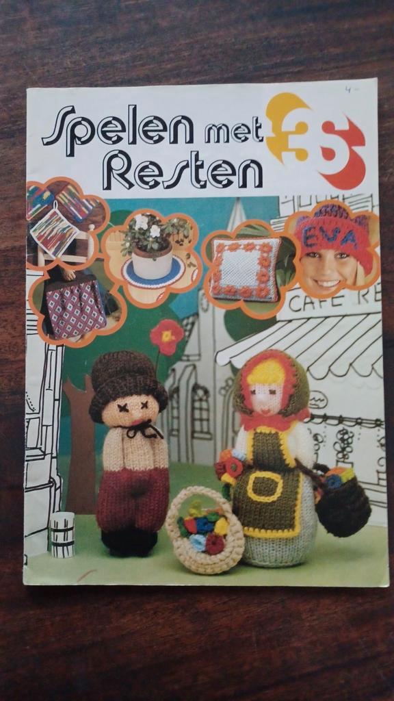 Vintage, 3 suisses,  spelen met resten,  haken en breien, Hobby en Vrije tijd, Breien en Haken, Ophalen of Verzenden