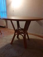Ronde grenen eettafel, Huis en Inrichting, Tafels | Eettafels, Ophalen, Rond, Zo goed als nieuw, Vier personen