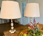 Vintage Messing marmeren onyx tafellamp inclusief kap €100, Huis en Inrichting, Lampen | Tafellampen, Glas, Hollywood Regency, vintage, barok