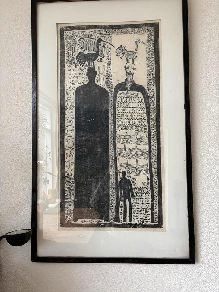 Drieluik grote zwart-wit prenten - Grafiek, Antiek en Kunst, Kunst | Etsen en Gravures, Ophalen