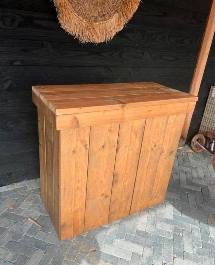 Steigerhouten bar/balie/toonbank, Huis en Inrichting, Barren, Zo goed als nieuw, Ophalen