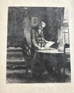 Gravure 'Het album' (Willem Steelink Sr.), rond 1880, Antiek en Kunst, Ophalen of Verzenden