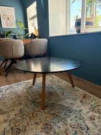 Loods 5 salontafel zwart-hout, Huis en Inrichting, Tafels | Salontafels, Ophalen, Gebruikt, Eikenhout, Rond