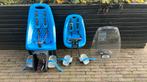 Yepp voor- en achterzitje blauw incl adapter, Ophalen, Achterzitje, Voetsteuntjes, Yepp