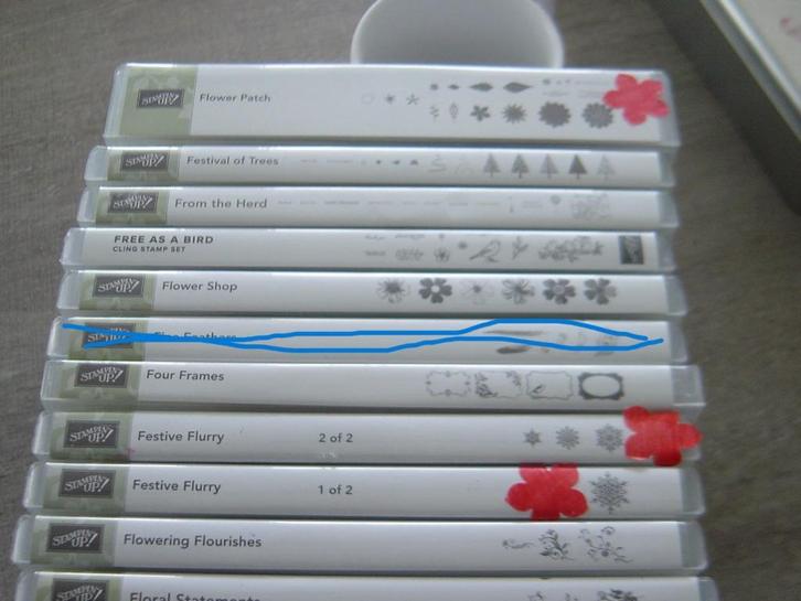 stampin up stempels in doosje, Hobby en Vrije tijd, Stempelen, Zo goed als nieuw, Unmounted stempel, Verzenden