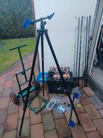 Strandhengels, molens, viskoffer,driepootsteun enz.., Ophalen, Zo goed als nieuw