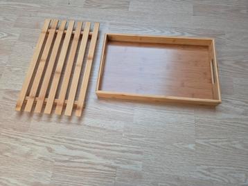 Bamboe Broodsnijplank met Kruimelopvang beschikbaar voor biedingen