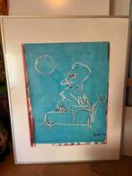 Ab schaft origineel ecoline en waskrijt, Antiek en Kunst, Ophalen of Verzenden