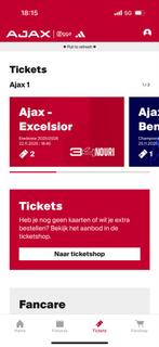 Ajax Excelsior 2 tickets last minute, Tickets en Kaartjes, Twee personen