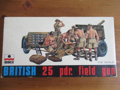 British 25pdr Field Gun (Esci 1/72), Hobby en Vrije tijd, Modelbouw | Auto's en Voertuigen, Zo goed als nieuw, Overige typen, 1:50 of kleiner