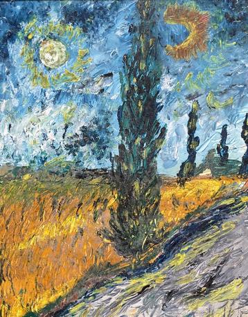 Peter van den Braken (1896-1979) t.a. - Landschap met cipres beschikbaar voor biedingen