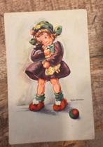 Meisje omhelst pop - Rijka Bleeker, Verzamelen, Verzenden, 1920 tot 1940, Ongelopen, Kinderen