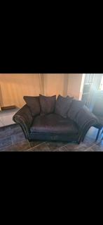 Luxe Loveseat - Zwart Velvet, Tweepersoons, 75 tot 100 cm, Ophalen of Verzenden, Zo goed als nieuw