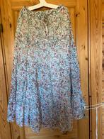 Rok blauw stroken lang 98 elastiek gouddraad T2 Made in itly, Kleding | Dames, Rokken, Blauw, Maat 42/44 (L), Ophalen of Verzenden