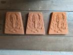 Antieke Terracotta Tegels - Set van 3, Antiek en Kunst, Ophalen of Verzenden