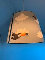 Vrolijke blauwe lamp voor kinderkamer met vogels., Huis en Inrichting, Lampen | Lampenkappen, Blauw, Ophalen of Verzenden, Zo goed als nieuw
