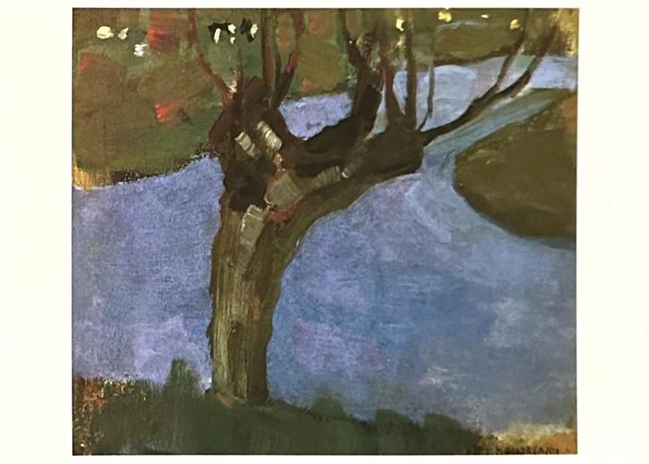 0567  PIET MONDRIAAN ~ Irrigatiegreppel met volwassen wilg, Verzamelen, Ansichtkaarten | Themakaarten, Ongelopen, 1980 tot heden