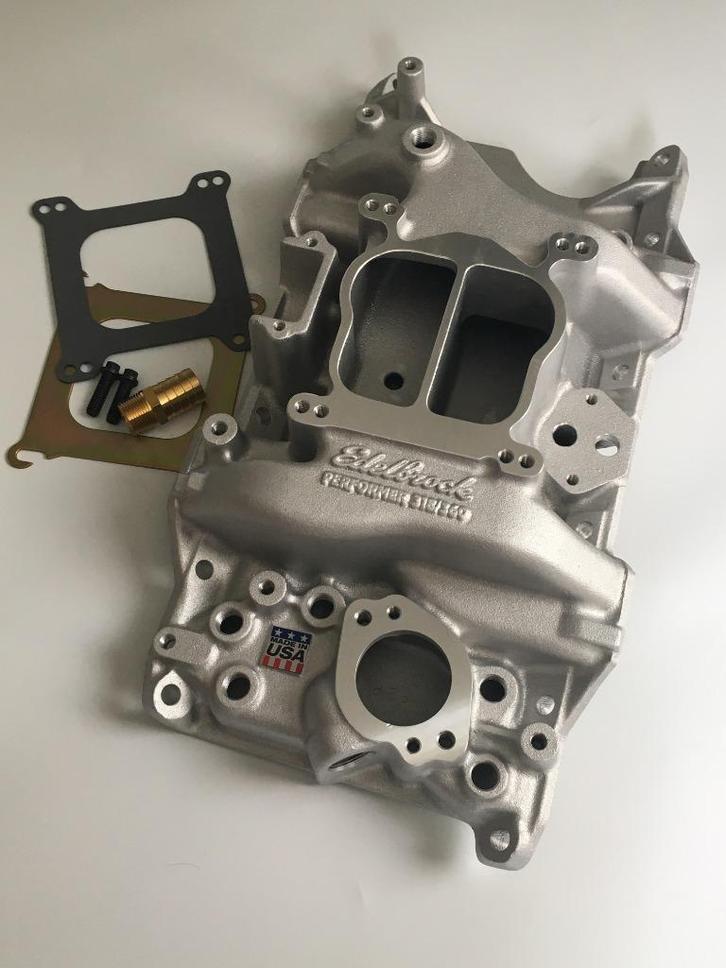 Te koop Inlaatspruitstuk Edelbrock 4bbl performer Dodge w200, Auto diversen, Overige Auto diversen, Ophalen of Verzenden