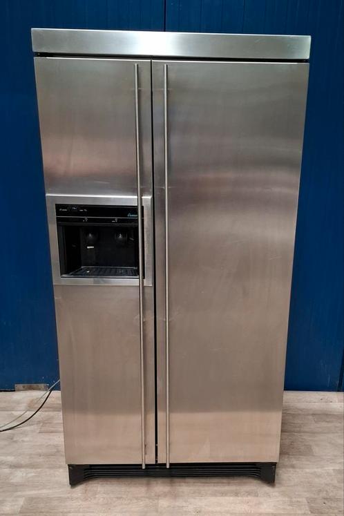 Amana RVS Amerikaanse koelkast / koel vriescombinatie, Witgoed en Apparatuur, Koelkasten en IJskasten, Gebruikt, Met aparte vriezer