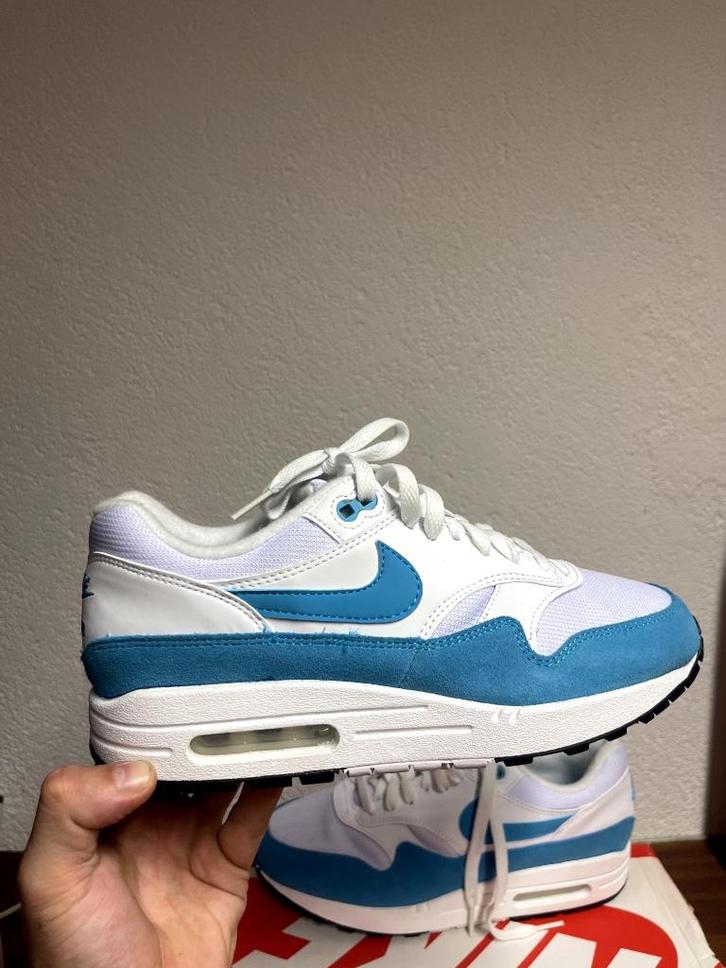 Nike Air Max 1 White Light Blue Fury (W) maat 40, Kleding | Dames, Schoenen, Zo goed als nieuw, Sneakers of Gympen, Wit, Ophalen of Verzenden