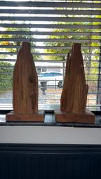 2x houten decoratie blokken, Antiek en Kunst, Kunst | Beelden en Houtsnijwerken, Ophalen