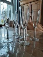 7  LEERDAM -   BASIC - CHAMPAGNE / PROSECCO GLAZEN ., Glas of Glazen, Ophalen of Verzenden, Effen, Glas