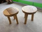 ETALAGE UITVERKOOP - Bijzettafeltjes x 2 hout, Minder dan 55 cm, Zo goed als nieuw, Rechthoekig, Hout